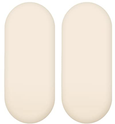 2x lenzuola in jersey 100% cotone, con angoli elasticizzati, ovali (crema)