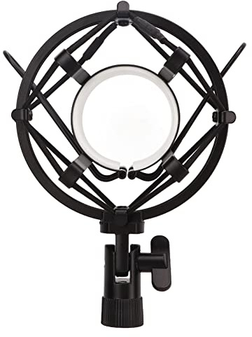 Soporte de micrófono de montaje en choque para micrófono, soporte de araña antivibración, clip de suspensión sin vibración, accesorios para guitarra, negro