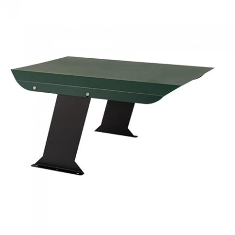 GRINDI IN THE GARDEN - Vordach, Metall Garage für Rasenmäher, Mähroboter, Rasenroboter Carport - GRK 2 - grün, 77x55x40 cm - pulverbeschichtet, mit aufklappbarem Dach, Sonnen- & Regenschutz