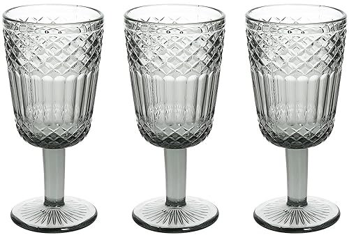 Tognana Claire, Set 3 calici 270 cc, vetro, Grigio