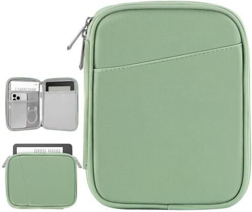 Vinabilia 6-7 Zoll Sleeve Tasche Hülle für E-Reader, Matchagrün | Kompatibel mit 7 Kindle Paperwhite und Kindle Colorsoft Signature Edition, 6 Kindle, 6 Kobo Clara BW/Colour