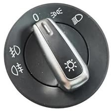 NEPHEW Scheinwerferschalter Kompatibel Mit VW Für Polo Für Sharan Für Beetle 1999–2008 2009 2010 Auto-Scheinwerfer-Nebelscheinwerfer-Schalter-Steuerknopf Scheinwerfer-Schalterknopf 3BD941531