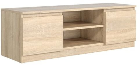 MebLocker TV-ställ - Ek Sonoma 120,4 x 39 x 38,5 cm - Vardagsrumsmöbler - Modernt TV-skåp - TV-bord - Lågskåp för vardagsrum - TV-bänk