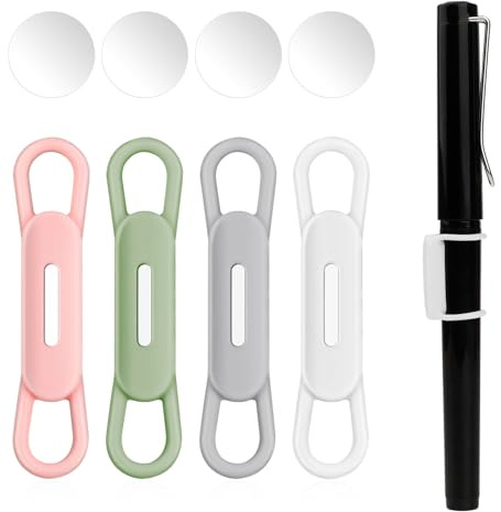 Jeffdad 4 Pcs Silicone Magnetic Pen Pencil Holder, Multicolor, 569778 3 DWxwy9Q9m