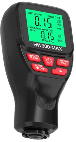 MUCKLILY Lackdickenmessgerät Schichtdickenmessgerät Digitales Lackdickenmessgerät Für Präzise Lackmessungen Mit Hintergrundbeleuchtetem Lcd-display