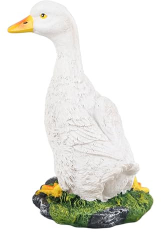 Tixiyu Outdoor-Simulation Weiße Ente Statue Landschaft Skulptur Hof Garten Dekoration