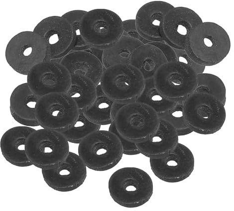 PATIKIL 60pz Rondelle Piatte in Gomma M4, Rondella Piatta 4mm ID x 13mm OD x 3mm Spessore Anello Tenuta Separatore Guarnizione per Tubo Rubinetto Tubo Acqua Bullone Fissaggio, Nero
