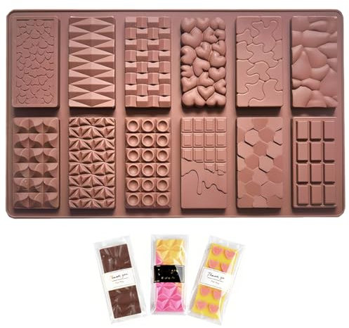Moule Tablette Chocolat, Pieces en Chocolat Moule,Antiadhésif Moule Chocolat, Diamond Dubai Chocolat Pistache Moule, pour Réaliser Pralines Gaufres et Chocolat