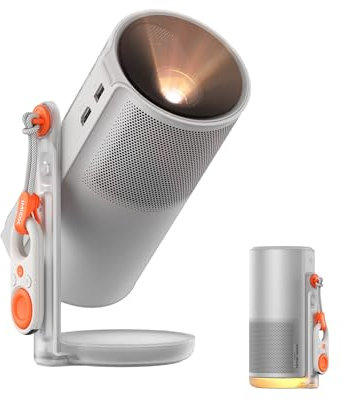 XGIMI MoGo 4 2025 NEW Portable Projector, GTV with Licensed Netflix, 360° Adjustable Stand, 2.5 Hours of Playtime, 12W Harman Kardon, Outdoor Projector, Bluetooth, Include Magnetic Creative Filter