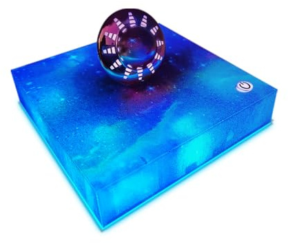 Poojaed Magnetic Levitating UFO Lamp, Floating 360°Rotating RGB Galaxy Light Display, Cool Gadgets Desk Decor for Office Home Esports Room, Amazing Gift for Men Girls and Kids