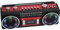 Lettore di cassette portatile Boombox AM/FM/SW radio stereo, casetteTape Player Recorder, MP3 Bluetooth USB RGB luci TF scheda (rosso)