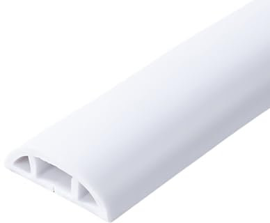 Cooalinar Canaletas para Cableado,Cubre Cables Suelo,Protector De Cable De Suelo,Protector De Cables para Suelo Pasacables,Flexible Cable Protector Suelo De PVC,Material De PVC,para Oficina