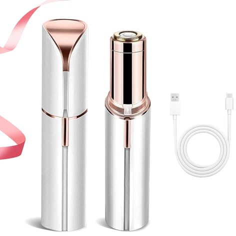 Journeyside Epilateur Visage Femme, Epilateur Visag et Indolore Doux, Rasoir Visage Femme Electrique Rechargeable USB,Conception Ultra Silencieuse,Adapté aux Lèvres, au Visage