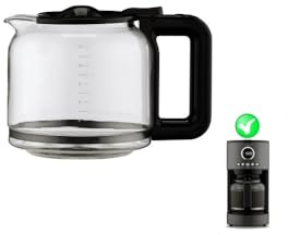 Carafe Replacement for the Cuisinart 12-Cup Glass Coffee Carafe Model DCC-1220BKSWM ONLY - Black Handle/Lid