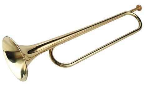 Brass Trumpet, Gold Plated Bugle Horn Metal Orchestra Music Bugle Brass Trumpet Instrument for Beginner Adults