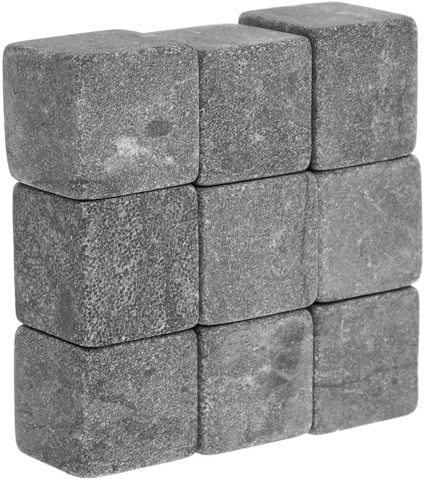 BESTYASH Glaçons Pierre Réutilisables Pour Whisky Boissons Refroidissantes Pratiques Avec Pochette Pierres Résistantes