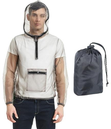 Indumenti Anti Insetti Abbigliamento Anti Insetti Volanti | Hooded Breathable Protection Gnat Mesh Net Jacket For Men Women Adult Outdoor Fishing Activities
