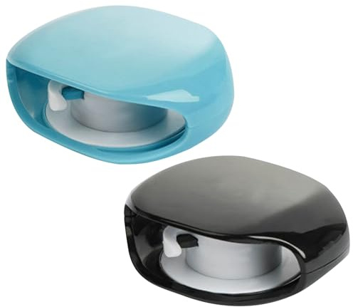 2 bobinadores automáticos de cables de 7 x 5 x 1,5 cm, carrete de cable automático elíptico portátil, organizador de cables flexible pequeño, rebobinador automatizado, retractor de cable de bolsillo