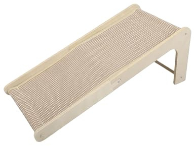 Cocoarm Rascador para Gatos en Forma de L, Tabla de Rascado Vertical con Inclinación de 75 Grados y Ampliada, Tablero Multinivel de Madera Sólida con Almohadilla de Sisal, para Que los