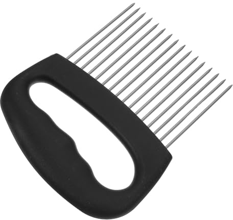 FUNNETOYU Porta-cipolla in Acciaio Inox 304 16 Aghi, Affettatrice per Cipolle, Limoni, Avocado e Patate, Utensile da Cucina Multiuso per Taglio Preciso e Sicurezza in Cucina