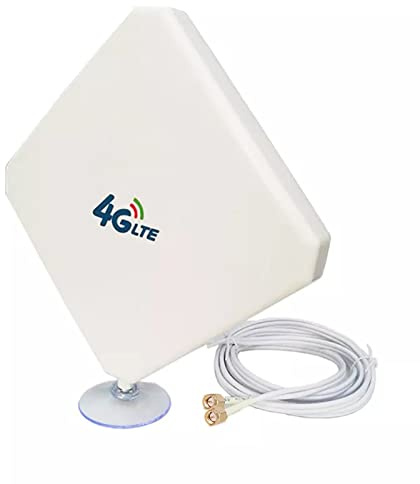 4G 5G LTE Antenne 35dBi, WiFi Antenne mit 2X SMA Stecker | Signalverstärkung für LTE Router Gateway Modem Hotspot Trail Kamera Smart Home Energie Monitor, Kabellänge 2M