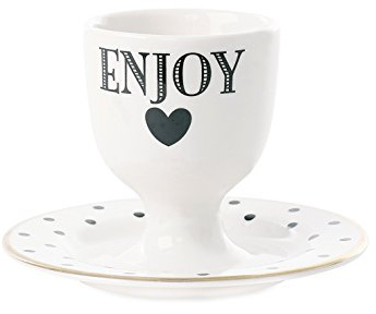 Miss Ètoile - Eierbecher mit Teller - Porzellan - Enjoy - Höhe 7,5 cm