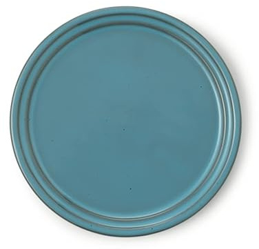 CERTRE - Sottovaso per Bonsai Rotondo in Gres, Made in Italy, Colore Azzurro Cielo (Smaltato)| Diametro 15 cm x Altezza 1,3 cm