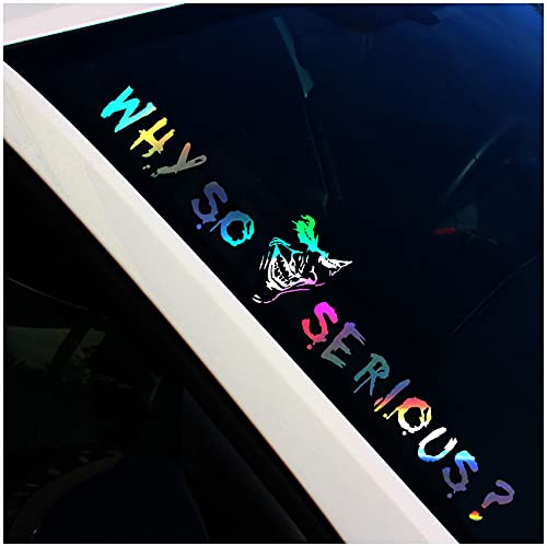 FS56 Frontscheibenaufkleber Why so Serious Joker - Finest Folia (Hologramm, Innenklebend)