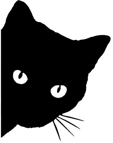 Ouken Mise en plis Cat furtivement personnalisé réfléchissant voiture Sticker Auto camion véhicule moto autocollant (chat noir)