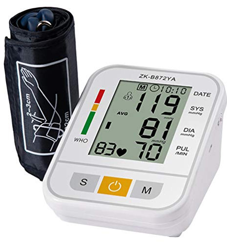 Healifty Tensiomètre numérique avec tensiomètre à chargement USB, 10372550Z9UDC, Style vocal anglais, 7.75X6.8X3CM
