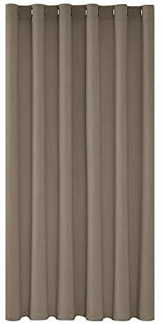Deconovo Thermo Vorhänge Blickdicht Gardine Verdunkelungsvorhang mit Ösen Schlafzimmer, 214x203 cm(HöhexBreite), Taupe, 1 Stück