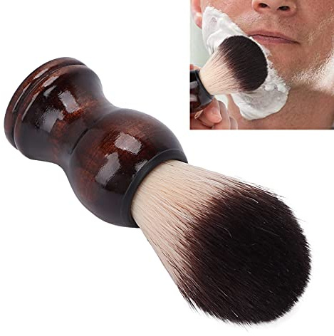 Brocha de afeitar para hombre, Brocha de afeitar profesional para el cabello Práctico mango de madera suave para viajes, uso en salones