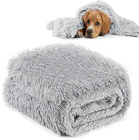 CHMMY Flauschig Hundedecke Weiche Katzendecke Fleecedecke Waschbare Deck für Haustier Hunde Katzen Welpen Weiche Warme Matte für Haustier Hunde Katze Welpe (Grau,XL:100 x 127 cm)