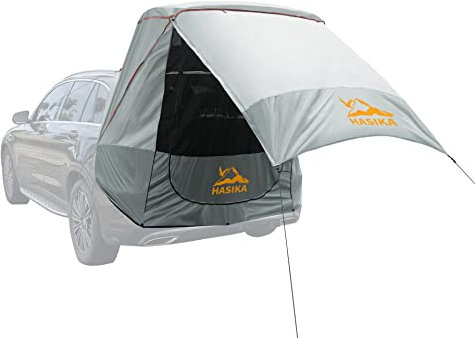 Hasika Baldachin-Zelt, einfach aufzubauen, Sonnenschutz mit Netznetz für Camping, Roadtrip, Park, wasserdicht, 3000 mm, UPF 50+, Grau (klein)