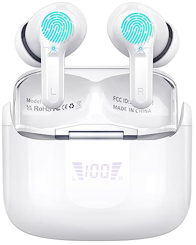 Bluetooth Kopfhörer, Kopfhörer Kabellos Bluetooth 5.3 In Ear Kopfhörer mit 4 ENC Mikrofon, 2023 Neue Kabellose Kopfhörer Noise Cancelling Earbuds mit 40H Deep Bass, USB-C, IP7 Wasserdicht Ohrhörer