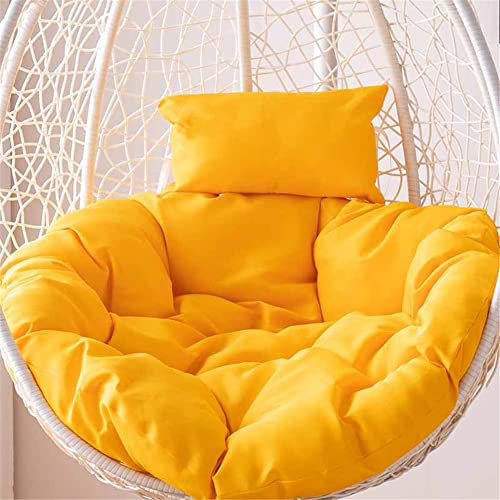 Morbuy Papasansessel Kissen Sitzauflage, Rundes Dicke Stuhlkissen Bequem & Weich Sitzkissen Hängesessel für Outdoor Indoor Garten Stuhlauflage (105x105CM,gelb)