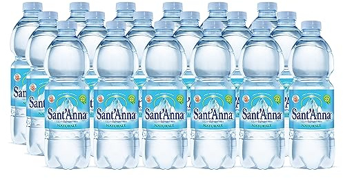 Sant'Anna Agua Mineral Natural Oligomineral - Pack de 96 Botellas de 0,5 L - Mínimamente Mineralizada, Ligera y Fresca