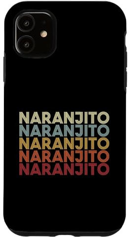 Hülle für iPhone 11 Naranjito Puerto Rico Naranjito PR Vintage Text