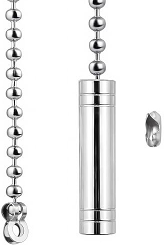 NewZC Bathroom Light Cord Pull String Handle with 85cm Bead Chain Extension