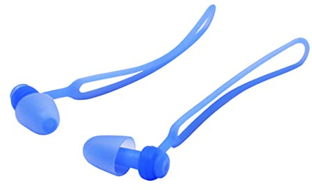 Anneome Oídos Azul de Tapones Impermeables Silicona Cordón Hongo de Ergonómicos Forma un Par para Natación y Buceo para Hombres y Niños