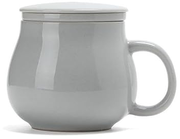NEBE Tazas Taza de té con separación de Agua y té, Taza de cerámica for el hogar con Filtro de Tapa, Taza de té for Oficina, Taza de Agua Personal Tazas para Cafe
