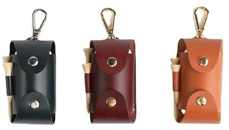 Men's And Women's Belt Golf Bags Golf Carrying Waist Bag Pouch Golf Waist Bag Small Pocket Golf Tee Bag Golf Utility Waist Bag Ideal For Quick Access And Handy Essentials On The Course(Coffee color)