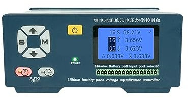 Comprobador de batería de automóvil, 5616 2S 6S 7S 12S 14S 16s Paquete de batería de litio Reparación de capacidad 5A Equilibrador de voltaje de batería actual para automóviles, camiones, barcos, moto