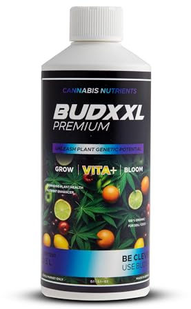 BUDXXL Vita+ Vitamin-Amino-Booster - Premium Grow-Dünger - Der Booster für Wachstum & Blüte-Phase, ideal für Living-Soil, organisch und vegan, Made in Germany (500 ml)