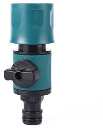 Quick-Release Garden Hose Connector with Shut-Off Valve, Gardening Connection Pipe for Watering, Irrigation & Washing Leakproof Coupler for Pipes/Tubes