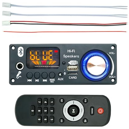 Fogukier Amplifier Board,Audio Amplifier Circuit Board | Decoding Chip 2x80W for Digital Tube Display Recording Function USB Interface RV Truck MP3 Player