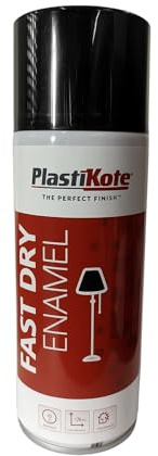 400ml FD Enamel Aerosol 2-in-1 Spray Paint for Indoor and Outdoor Multipurpose Surfaces Including Metal, Wood, Plastic, and Masonry - Gloss Black