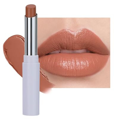 Rossetto colorato da donna, colore marrone nude idratante, opaco, impermeabile, crema morbida, a lunga durata, 8H e senza appiccicosità, alta pigmentazione, per labbra secche 02