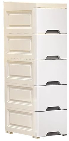 Generisch Bagno Armadio Piano Armadio Alto Piano Per Cucina Con Rotelle, Torre Di Ordine Verticale Con 5 Cassetti Design Per Dormitorio Soggiorno Bagno