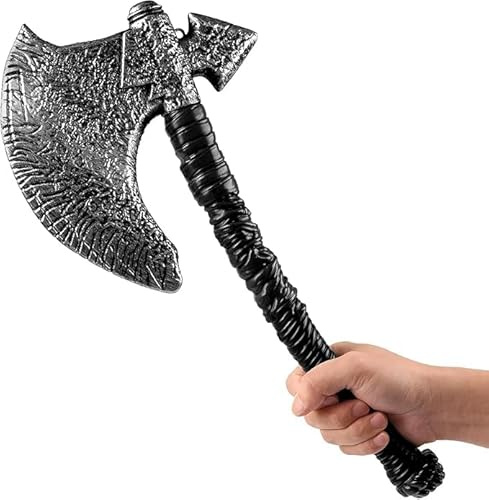 Viking Axe Prop,Plastic Toy Axe Viking Costume Accessories,Halloween Pirate Axe Cosplay Party (1PCS B)